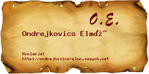 Ondrejkovics Elmó névjegykártya